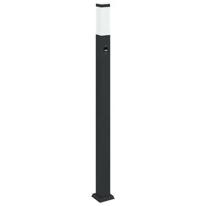 vidaXL Stebriček s senzorjem 110 cm črne barve IP44