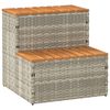 vidaXL Korak za masažno kad 50x50x50,5 cm poli ratan/trden akacija