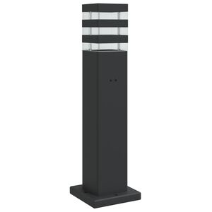 vidaXL Zunanja talna svetilka z vtičnico črna 50 cm aluminij