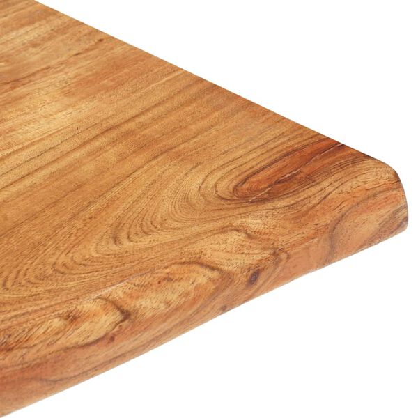 vidaXL Klubska mizica z živimi robovi 60x60x40 cm trden akacijev les