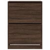vidaXL Omarica za čevlje z 2 predaloma rjavi hrast 80x42x108 cm