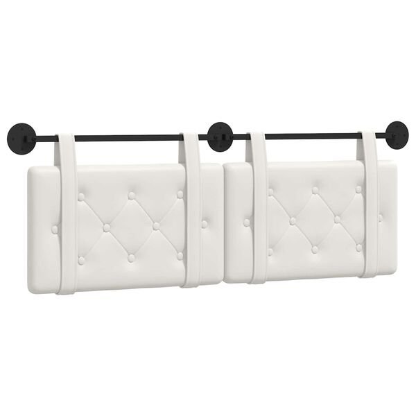 vidaXL Visoki naslon za glavo Bela 150 x 55 x 5 cm Umjetno usnje