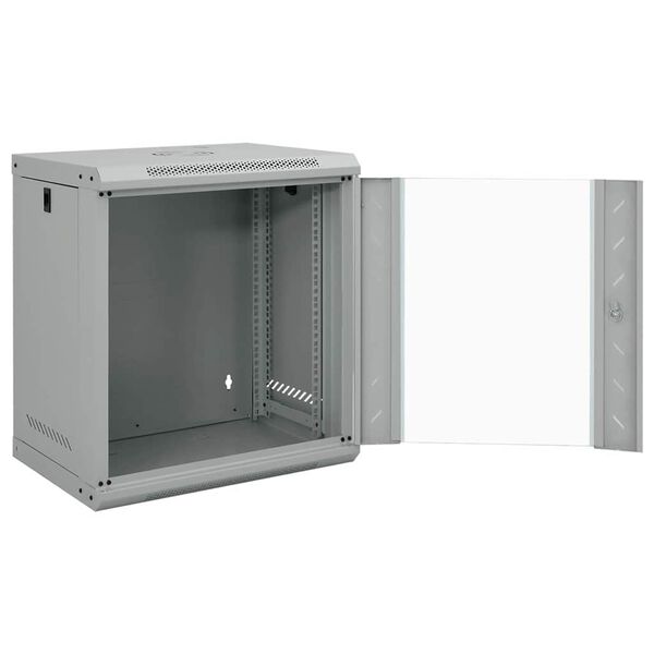 vidaXL Omara za omrežje s shranjevanjem Siva 53 x 45 x 60 cm Jeklo