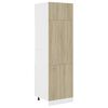 vidaXL Omara za hladilnik sonoma hrast 60x57x207 cm iverna plo&scaron;ča