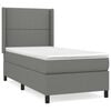 vidaXL Box spring postelja z vzmetnico temno siva 90x200 cm blago