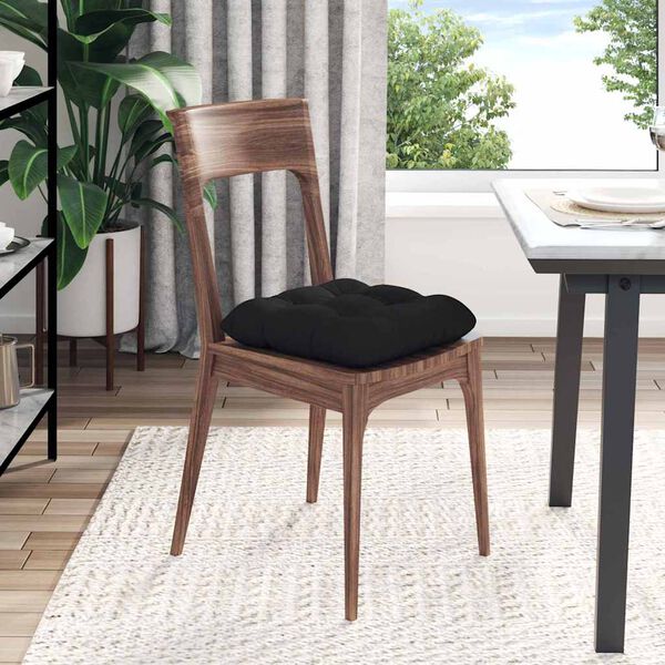 vidaXL Sedežne blazine 4 pcs Črna 45 x 45 cm Mikrofiber tkanina