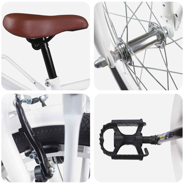 vidaXL Otro&scaron;ko Kolo 18 Palcev za 5-7 let Bela