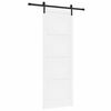 vidaXL Drsna vrata Bela 83 x 232 cm Trdna borovina
