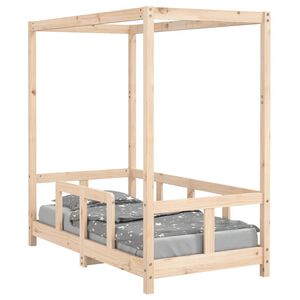 vidaXL Otro&scaron;ki posteljni okvir 70x140 cm trdna borovina