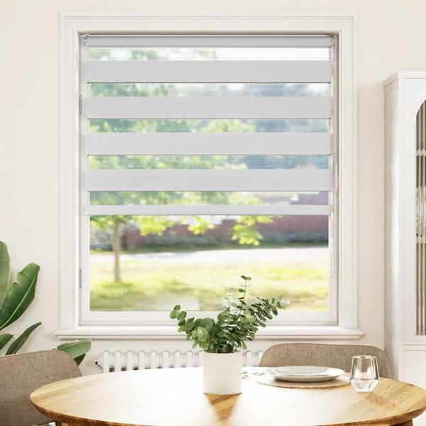 vidaXL Zebra senčilo bela 105x100 cm tkanina širina 100,9cm poliester