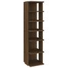 vidaXL Regal za čevlje rjav hrast 27,5x27x102 cm konstruiran les