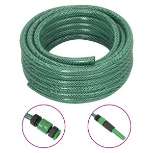 vidaXL Vrtna cev s kompletom priključkov zelena 0,5" 10 m PVC