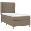 vidaXL Box spring postelja z vzmetnico taupe 80x200 cm blago