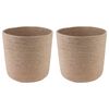 vidaXL Komplet loncev za rastline 2 kos Naravna &Oslash; 28 x 28 cm