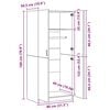 vidaXL Garderobna omara sonoma hrast 80x52x180 cm iverna plo&scaron;ča