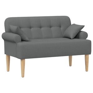 vidaXL Dvojnica s gumbi Temno siva 120 x 65 x 79 cm Blago