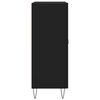 vidaXL Komoda črna 69,5x34x90 cm inženirski les