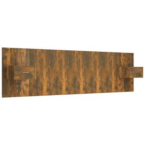 vidaXL Posteljno vzglavje z omaricami dimljeni hrast konstruiran les