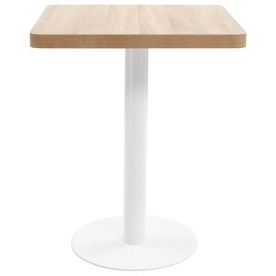 vidaXL Bistro miza svetlo rjava 60x60 cm mediapan