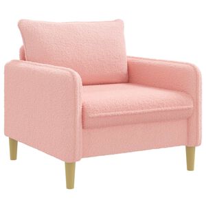 vidaXL XL fotelj Roza Boucl&eacute;