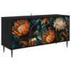 vidaXL TV omarica LOCHEM 102 x 33 x 51 cm Črni hrast Inženirski les