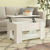 vidaXL Klubska mizica bela 79x49x41 cm inženirski les