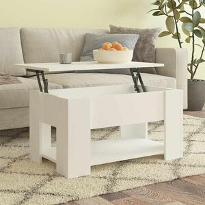 vidaXL Klubska mizica bela 79x49x41 cm inženirski les