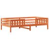 vidaXL Posteljni okvir brez vzmetnice rjava 80x200 cm trdna borovina