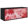 vidaXL Stenska TV omarica AACHEN 102 x 33 x 40 cm Črni hrast