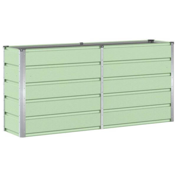 vidaXL Cvetlično korito Zelena 160 x 40 x 75 cm Jeklo