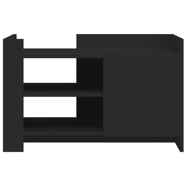 vidaXL Klubska mizica črna 80x50x50 inženirski les