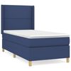 vidaXL Box spring postelja z vzmetnico moder 90x190 cm blago