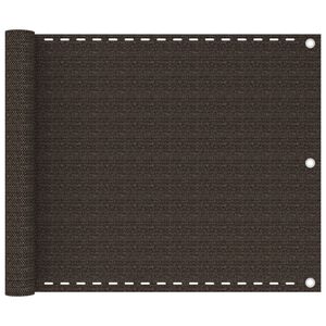 vidaXL Balkonsko platno rjavo 75x300 cm HDPE