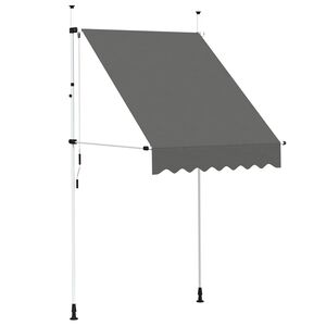 vidaXL Ročno zložljiva tenda 150 cm antracitna