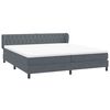 vidaXL Boxspring postelja z vzmetnicami temno siva 180x220 cm žamet