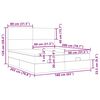 vidaXL Otomanski posteljni okvir z vzmetnicami moder 160x200 cm blago