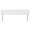 vidaXL Vzglavje z ušesi belo 203x16x78/88 cm umetno usnje