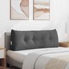 vidaXL Poglavni vzglavnik Temno siva 120 x 24 x 50 cm blago