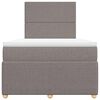 vidaXL Box spring postelja z vzmetnico taupe 120x190 cm blago
