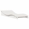 vidaXL Ležalnik bel 205x80x31,5 cm trdna borovina