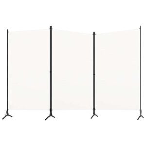 vidaXL Paravan 3-delni bel 260x180 cm tkanina