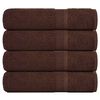 vidaXL Brisače za roke FROGN 4 kosi rjave 50x100 cm 360 g/m&sup2;
