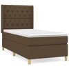 vidaXL Box spring postelja z vzmetnico temno rjava 80x200 cm blago