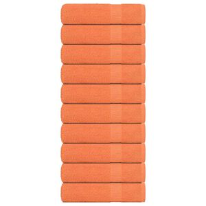 vidaXL Kopalne brisače FROGN 10 kosov oranžne 100x150 cm 360 g/m&sup2;
