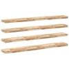 vidaXL Viseče police 4 kosi 120x20x4 cm neobdelan masiven les akacije