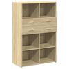 vidaXL Visoka omara sonoma hrast 80x42,5x124 cm inženirski les