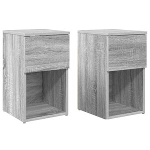 vidaXL Posteljna omarica 2 pcs Siva Sonoma 29 x 31,5 x 49 cm