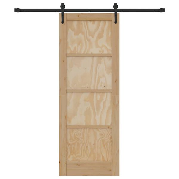 vidaXL Drsna vrata ORKDAL Rjava 73,5 x 198,5 cm Masivno borovo les