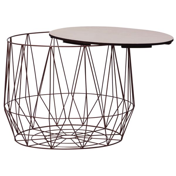 vidaXL Klubska mizica 2 kosa bakrene barve