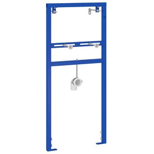 vidaXL Stenska podpora za sistem umivalnika Modra 50 x 3 x 112 cm